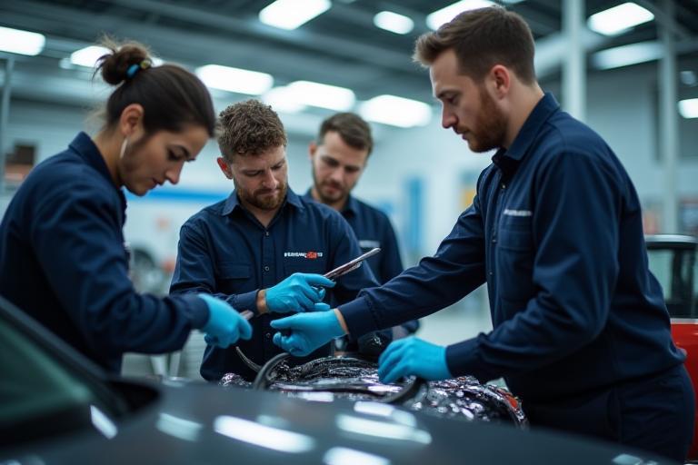 Yıldız Oto Bakım team working in their modern facility in Istanbul