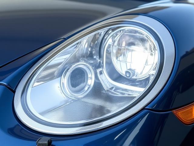 Clear headlight after restoration