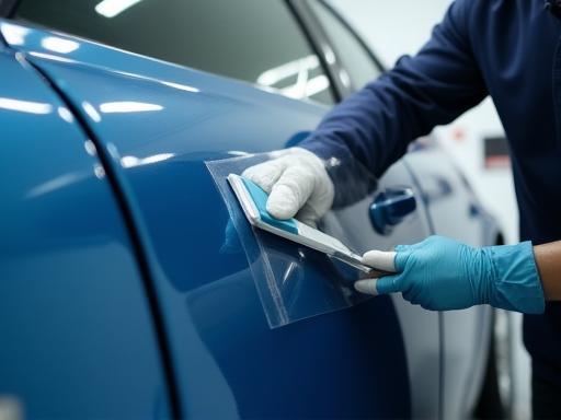 Paint Protection Film being applied at Yıldız Oto Bakım
